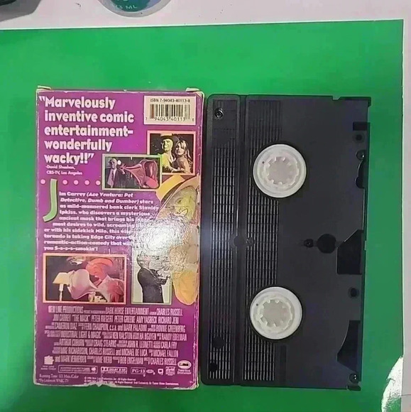 The Mask VHS VCR Video Tape Used Movie Jim Carrey - Picture 2 of 2